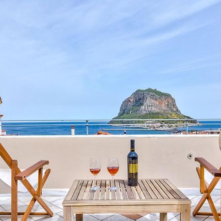 Monemvasia Modern Flat With Panoramic Sea View Eksteriør billede