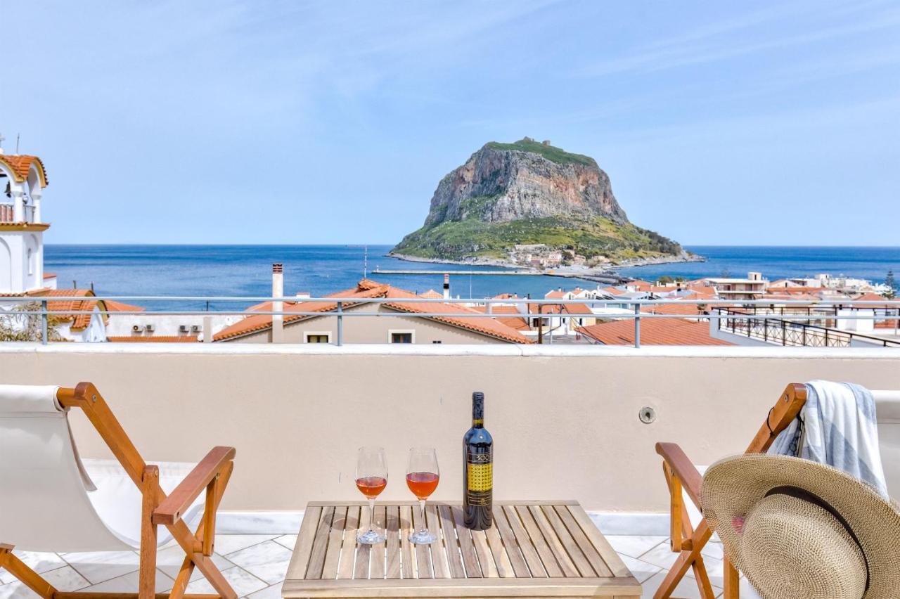 Monemvasia Modern Flat With Panoramic Sea View Eksteriør billede
