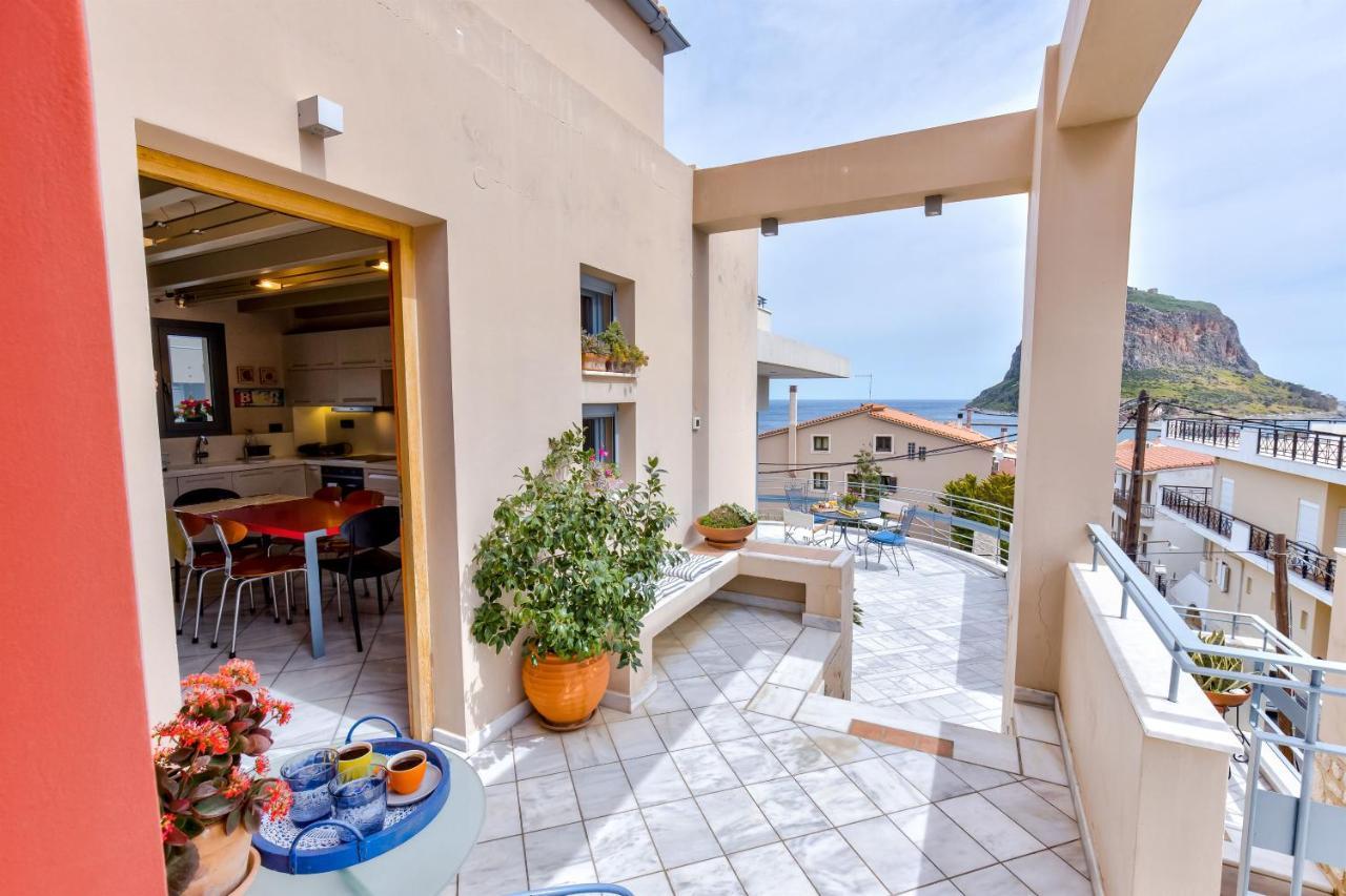 Monemvasia Modern Flat With Panoramic Sea View Eksteriør billede